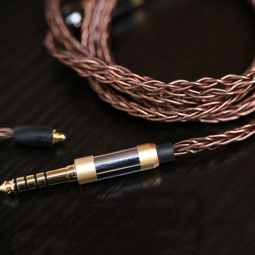 JCALLY JC08 Coffee 5N OFC 8 Share 200 Cores 2Pin 0.78 MMCX QDC Connector Earphone Upgrade Cable For KZ ZSN ZS10 PRO ZSX