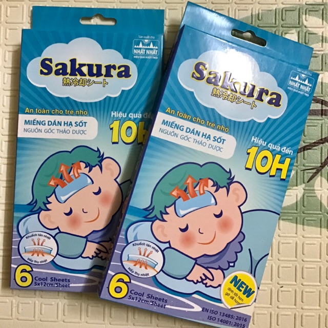 Dán hạ sốt Sakura nguồn gốc thảo dược (6 miếng)