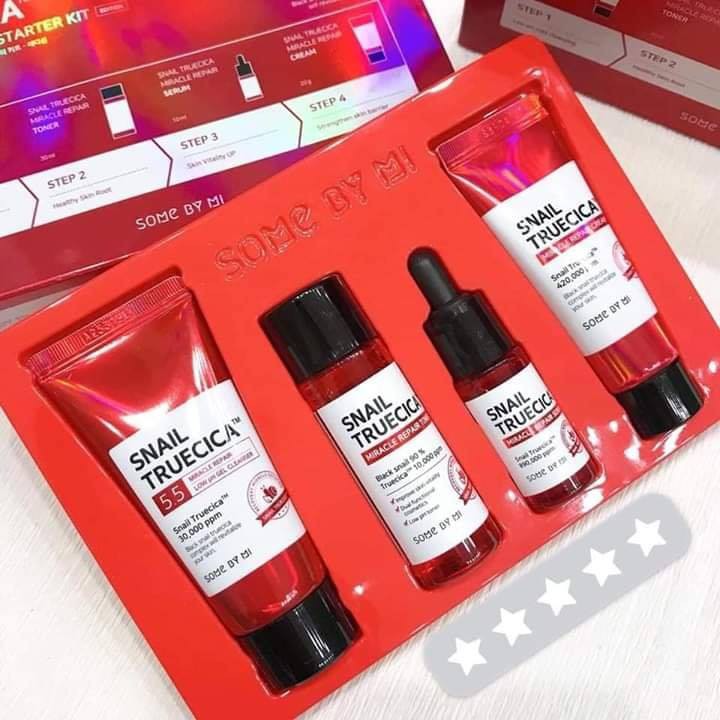 Set dưỡng phục hồi và tái tạo da Some By Mi Snail Truecica Miracle Repair Starter Kit