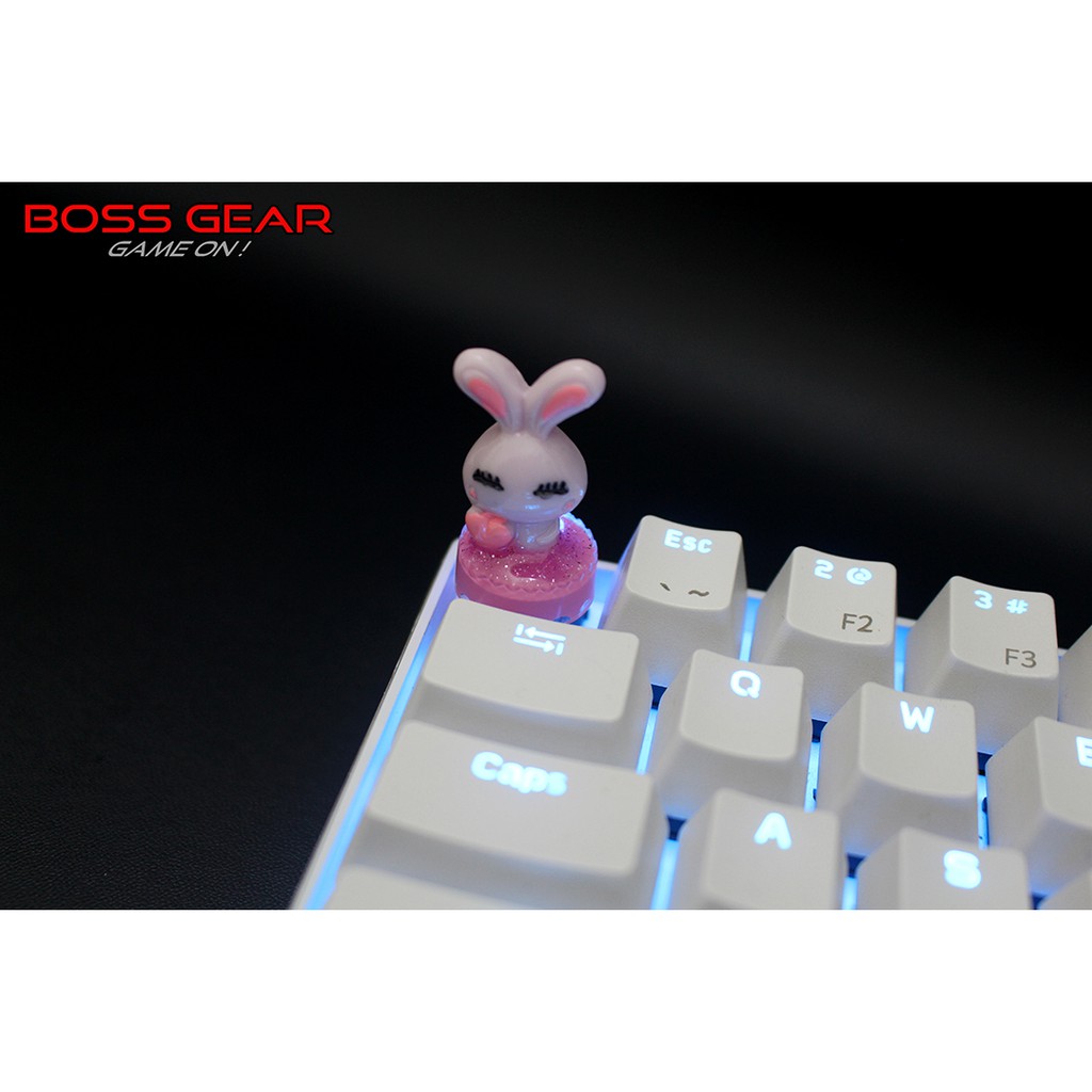 Keycap lẻ hình Thỏ hồng xinh xắn siêu dễ thương( Keycap Artisan )