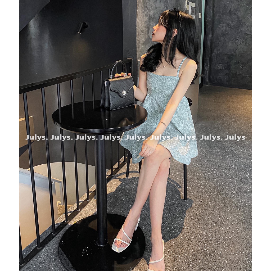 Jumpsuit babydoll 2 dây gấm hoa (ảnh THẬT kèm video)