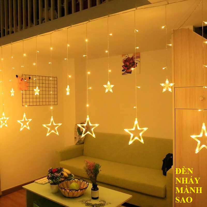 ĐÈN NHÁY MÀNH SAO/ ĐÈN TRANG TRÍ HÌNH SAO 12 SỢI 8 KIỂU NHÁY