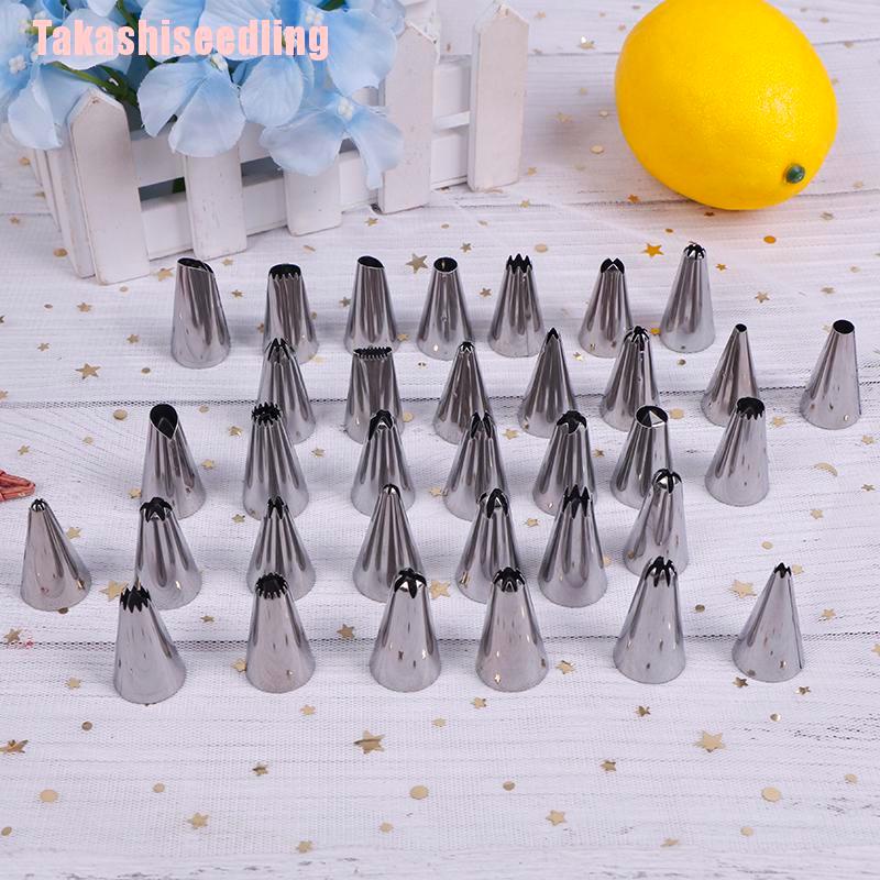 Bộ 24 / 36 / 48 Dụng Cụ Bắt Kem Trang Trí Bánh Bằng Inox Chuyên Dùng