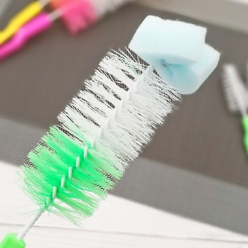 Bộ cọ bình sữa 2 chi tiết Gồm 1 cọ bình to và 1 cọ bình nhỏ Cán có móc treo tiện dụng