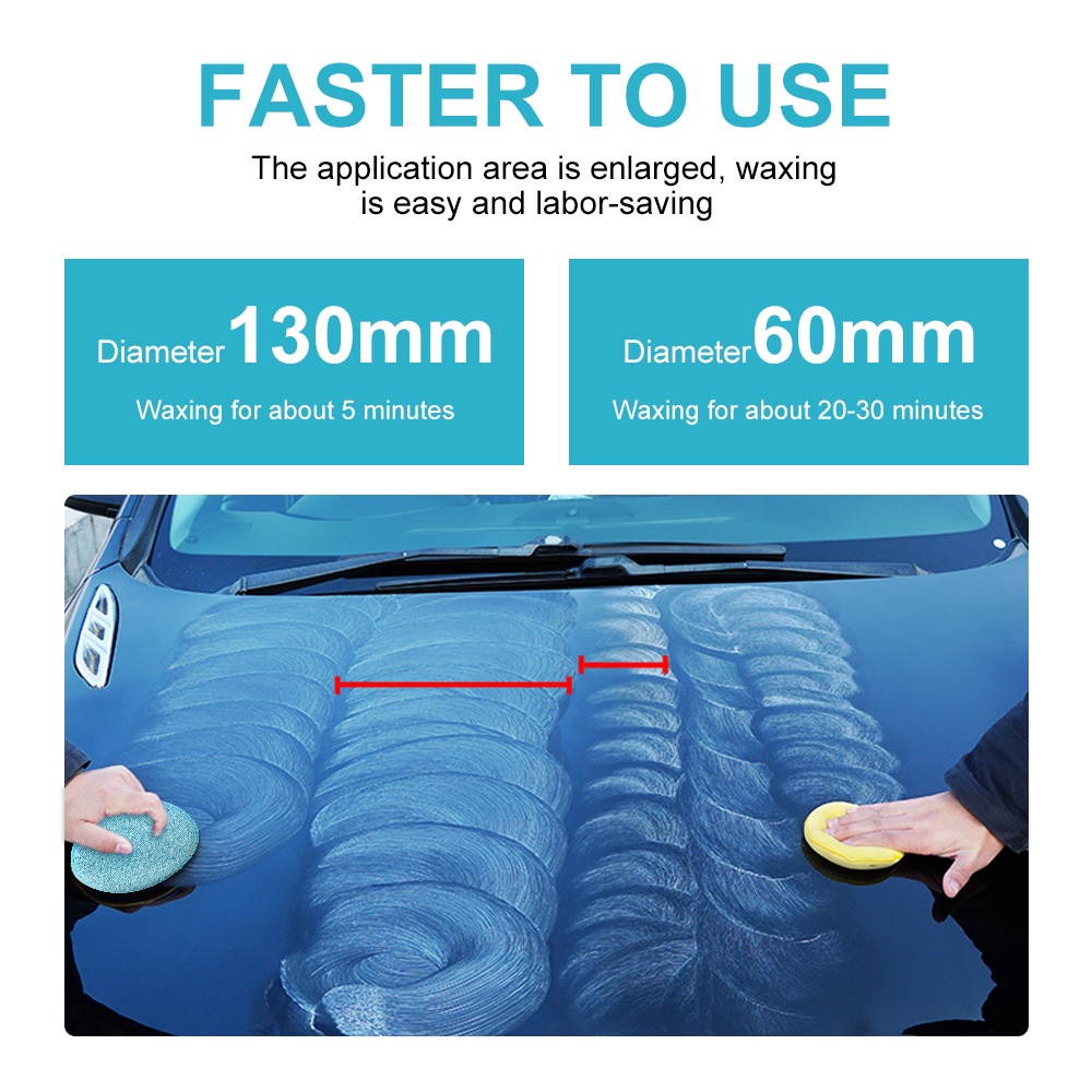 Bộ 5 Miếng bông lau chùi xe hơi tiện dụng 5 Inch Phớt mút đánh bóng chuyên dụng vệ sinh ô tô xe máy Mút Microfiber