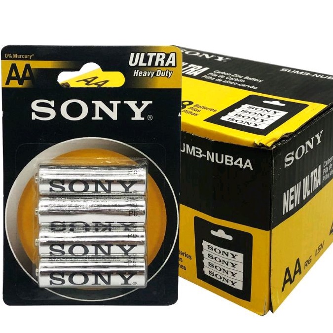Pin Sony Ultra AA,AAA R03, R6 Cao cấp an toàn cho môi trường - Vỉ 4 viên