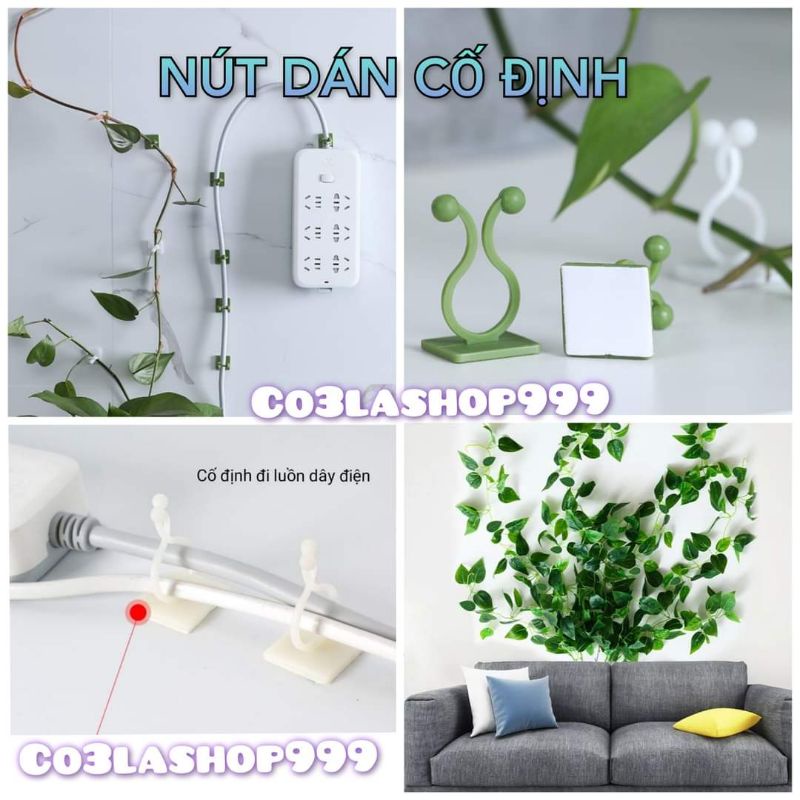 Nút Cố Định Dây Điện, Dây Leo Tường Leo Cửa Kính Trang Trí Nhà Cửa, Nhựa (1 Cái)