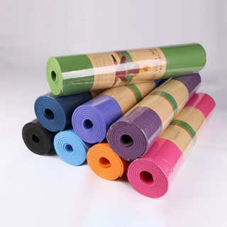 Thảm Tập Yoga Chống Trượt Tập Thể Dục TPE 2 Lớp 6mm Cao Cấp