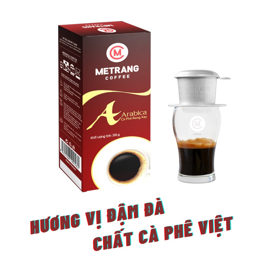 Cà phê Mê Trang Arabica (A) - Hộp 250g rang xay hút chân không