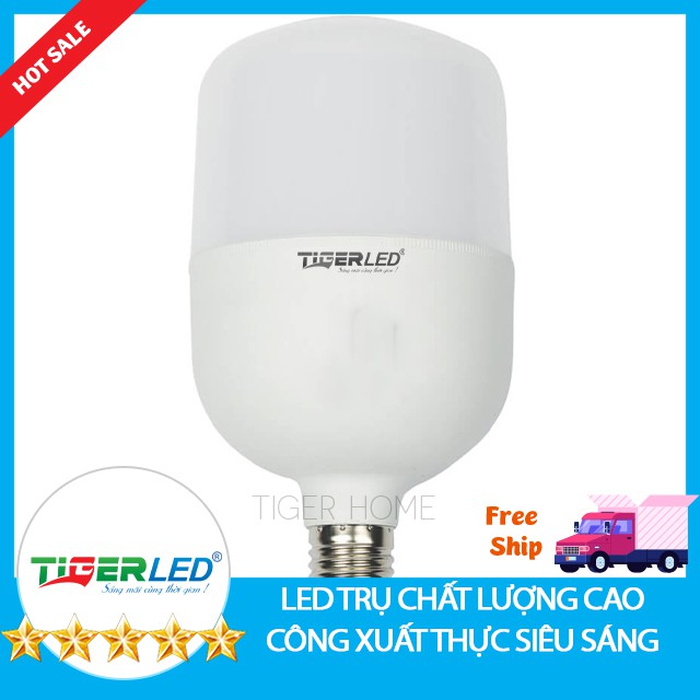 Bóng đèn LED Buld trụ Tigerled Việt Nam tiết kiệm điện năng Độ bền cao Công Xuất Đủ độ sáng cao bh 1 đổi 1