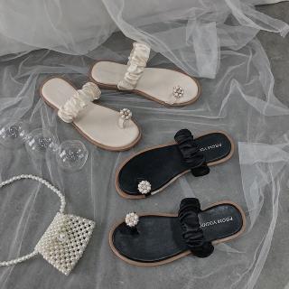 Dép Xỏ Ngón Đính Hoa Từ Ngọc Trai Xinh Xắn