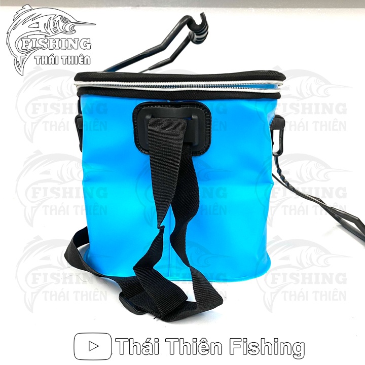 Thùng Đựng Cá Coastline BKT-015 Có Quai, Lưới Xếp Gọn Đi Câu Size 35cm, 40cm, 45cm, 50cm