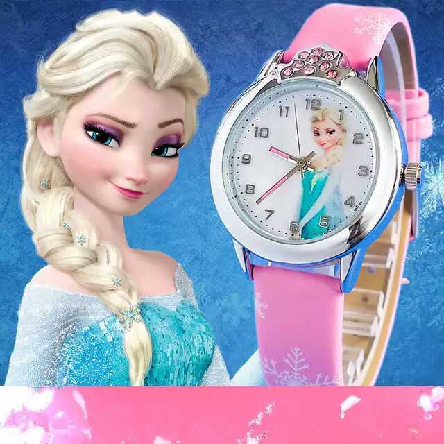 【cr】ĐFashionable Elsa wristwatch for kids