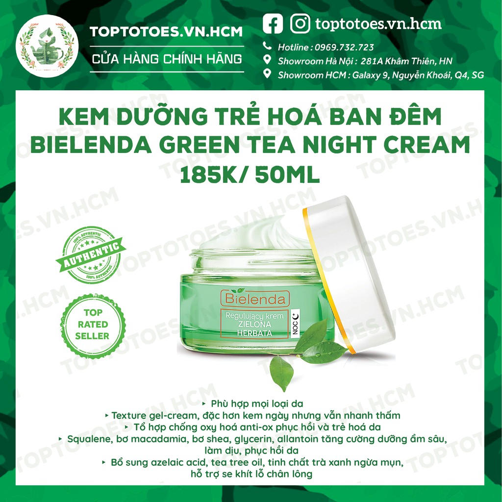 Serum & Kem dưỡng Bielenda Green Tea kiềm dầu, giảm mụn và thâm