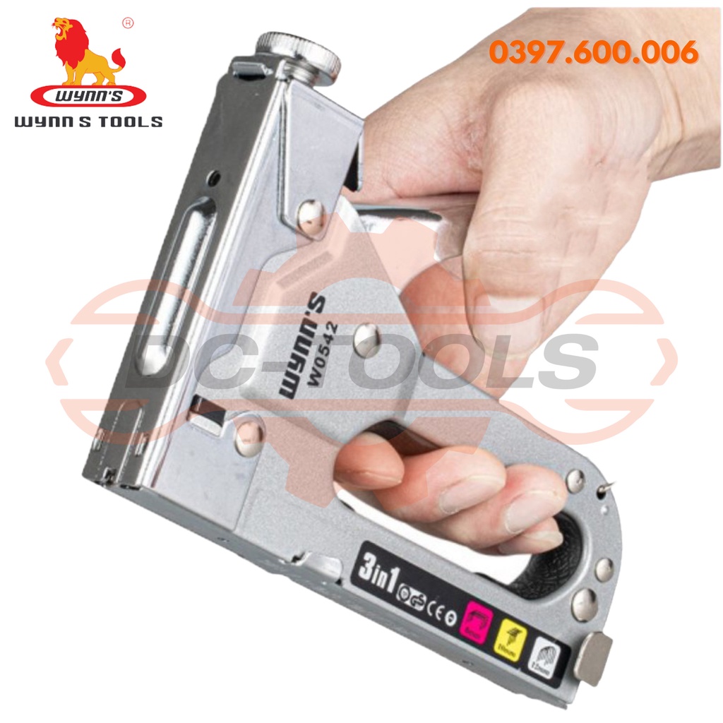 Bộ 2 kìm bắn ghim, súng bắn ghim 3 kiểu WYNN'S W0542 W0540 CHÍNH HÃNG DC TOOLS
