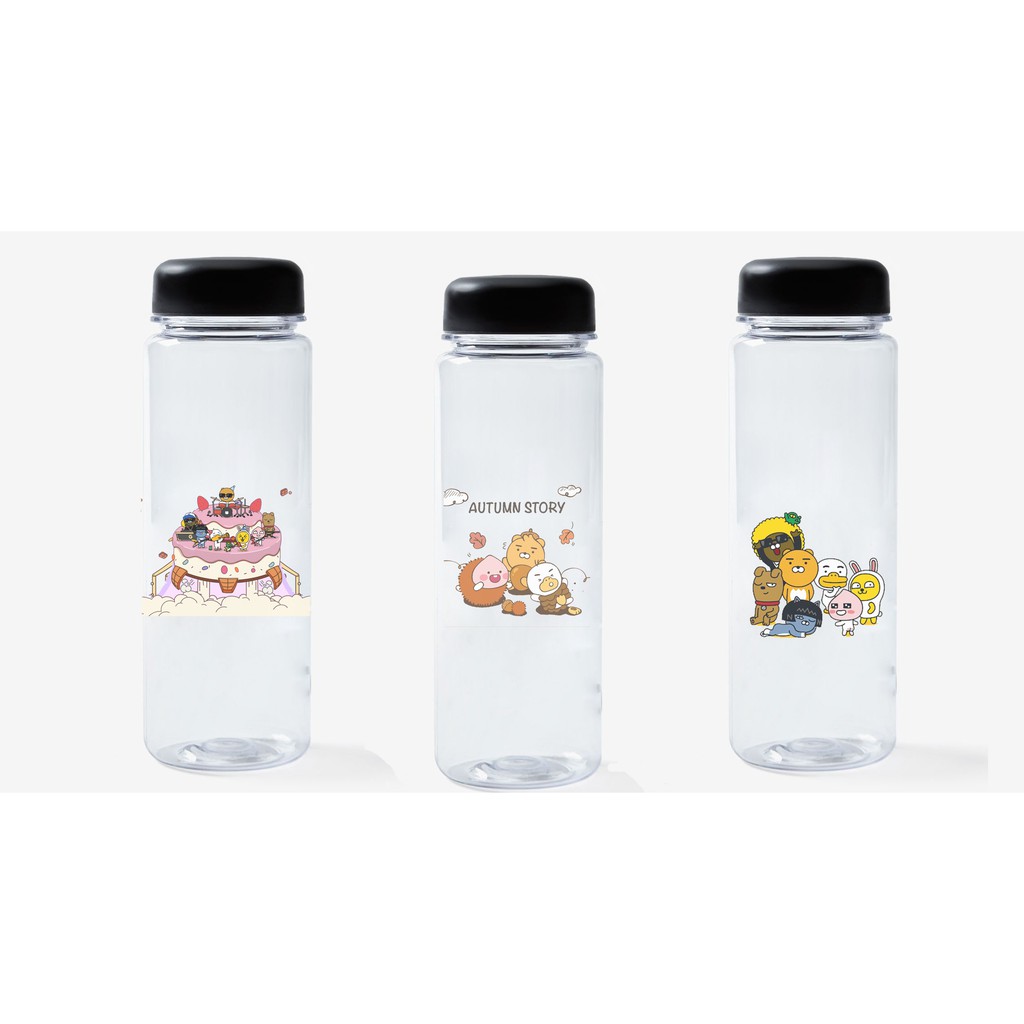 Bình nước bé đào nhựa in màu BNI14 500ml bình nước hoạt hình bình nước dễ thương