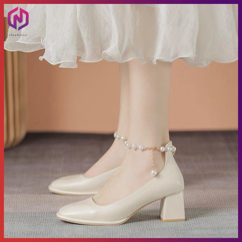 Sandal Cao Gót Thiết Kế Mới Thời Trang Mùa Xuân Thu Theo Phong Cách Pháp