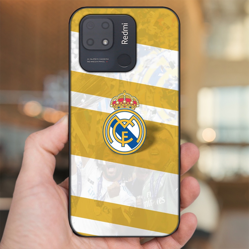 Ốp lưng Xiaomi Redmi 10C viền đen in hình Real Madrid