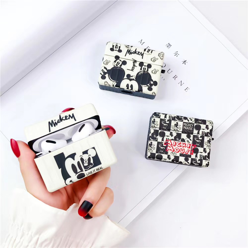 Vỏ Bảo Vệ Hộp Đựng Tai Nghe Airpods 1 / 2 Hình Chuột Mickey Xinh Xắn
