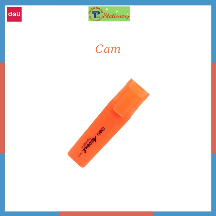 Bút Nhớ Dòng Highlight - Bút Dấu Dòng Deli S621- Hồng, Xanh lá, Vàng, Cam, Tím, Xanh Dương