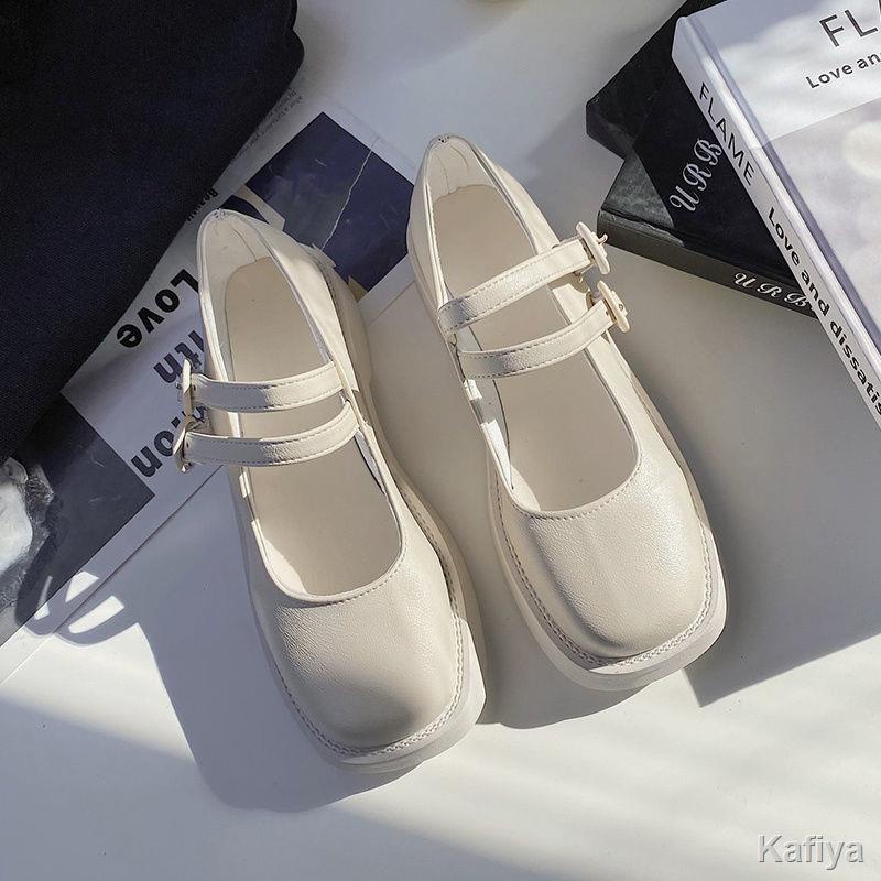 2021 mùa xuân đế dày Mary Jane Nhật Bản jk giày da nhỏ nữ sinh viên Hàn Quốc retro phong cách đại học kiểu Anh giày đơn