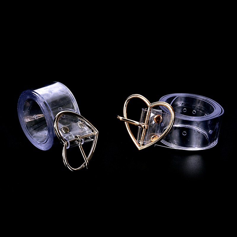 Thắt lưng trong suốt khóa trái tim phong cách thời trang cho nữ