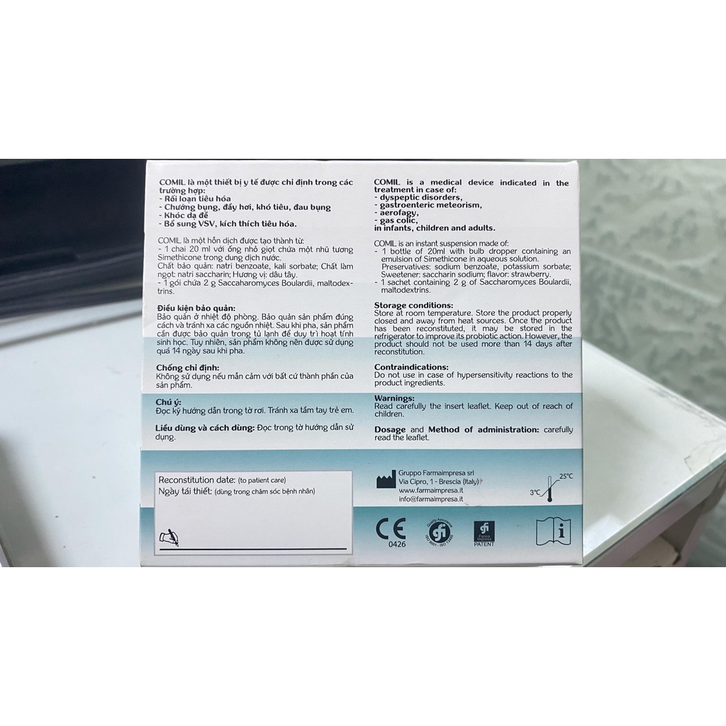 Comil Oral drop.Giúp trẻ sơ sinh giảm nôn trớ,đầy hơi,chướng bụng,khó tiêu
