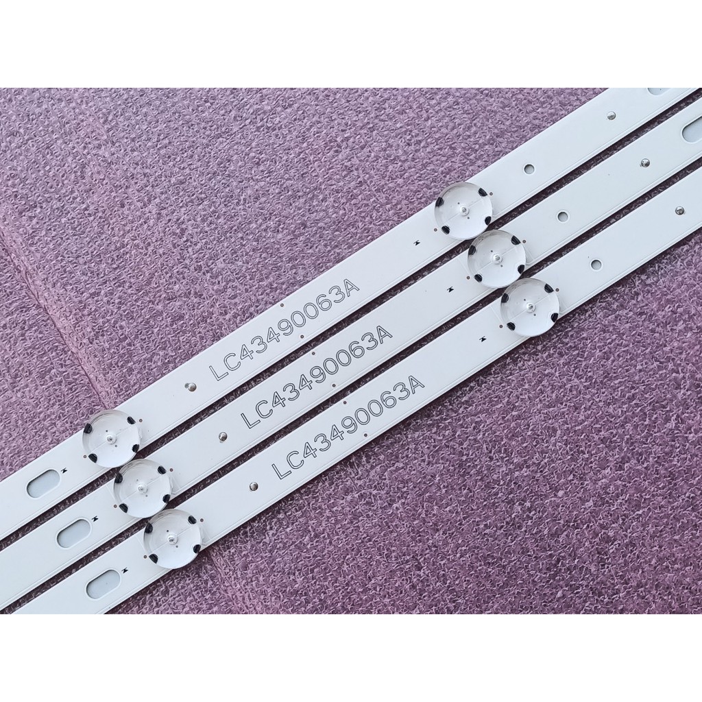 LED TIVI LG 43UJ632T 43UJ633T 43UJ6300 43UJ6320 43UJ603V LC43490059A  HÀNG MỚI 100%, BỘ 3 THANH, MỖI HANH 7 BÓNG 3V