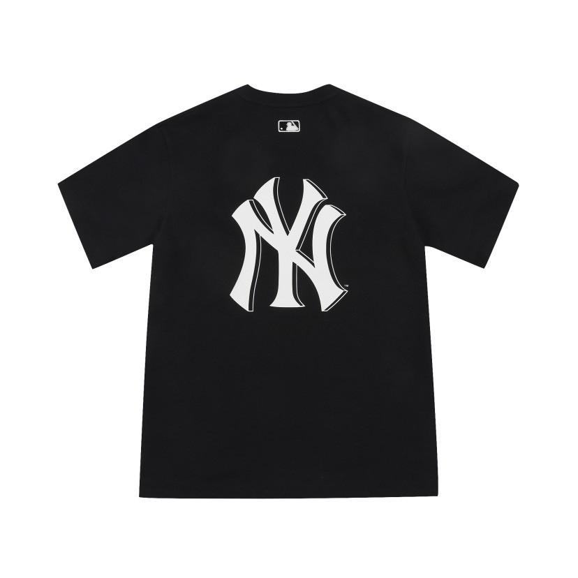 Áo Thun NY Nam nữ Unisex chính hãng MLB Basic Big Logo NY Black - Áo Phông Tay Ngắn Hàn Quốc