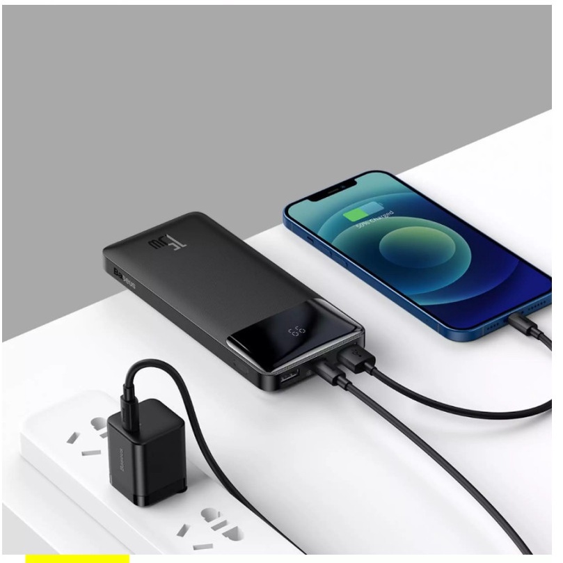 Sạc dự phòng Baseus Bipow Digital Display Power Bank  Sạc nhanh  hai chiều 15W /  PPBD10