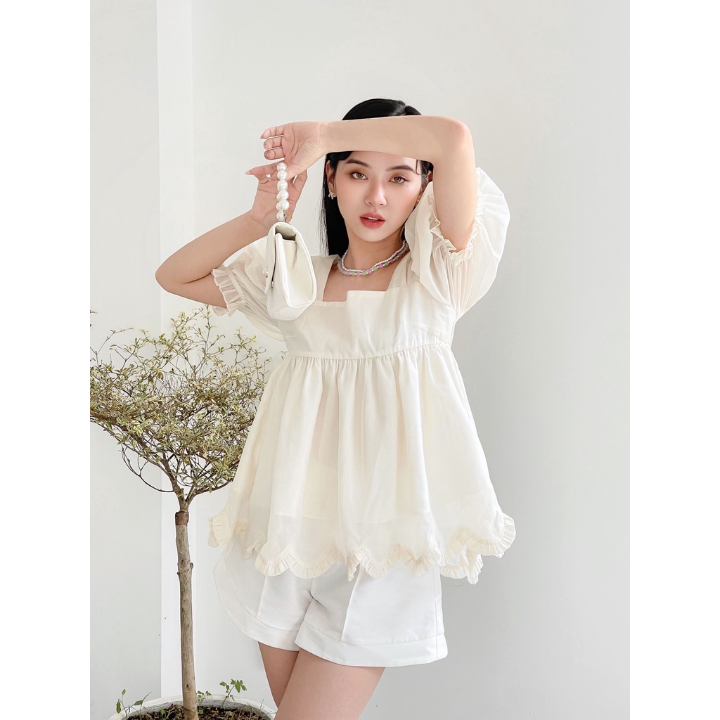 Lunar blouse - Áo tơ tay bồng | BigBuy360 - bigbuy360.vn