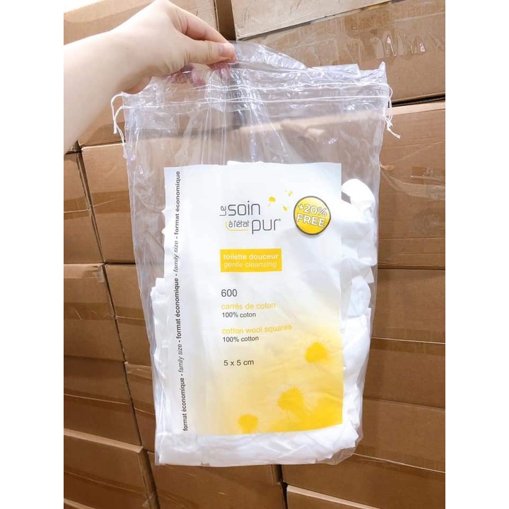 Bông tẩy trang Tetra Mediacal/TRUMA 600 miếng Pháp TREEHOUSE SHOP