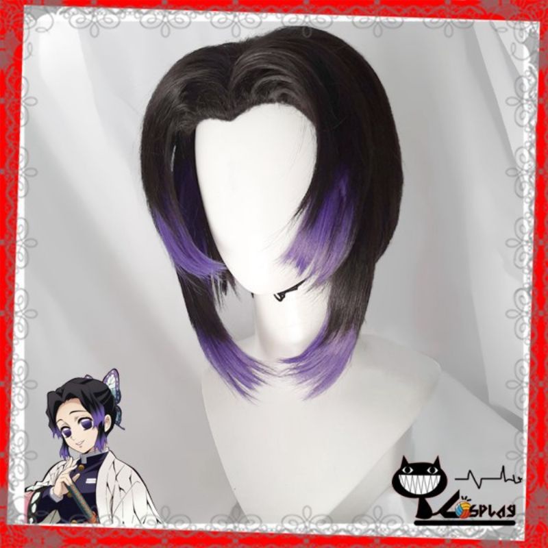 Wig/tóc giả cosplay Kochou Shinobu - Kimetsu no yaiba màu đen tím