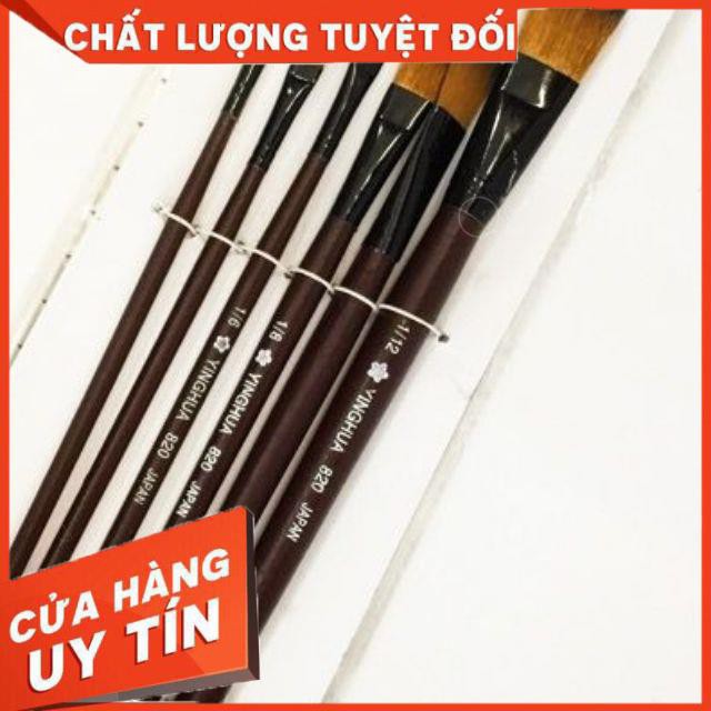 Bộ bút đầu bằng sakura màu nâu gỗ (6 cây)