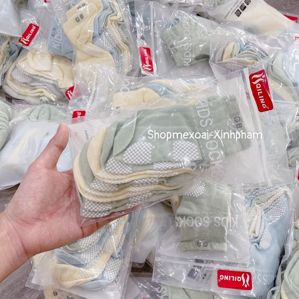 Combo 5 đôi tất chống trượt Kid Sock GB cho bé size từ 0 - 6 tuổi