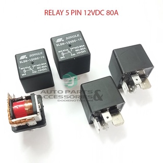 Relay songle 5 chân 12vdc 80a dùng cho ô tô + giắc điện 5 pin chưa bấm dây