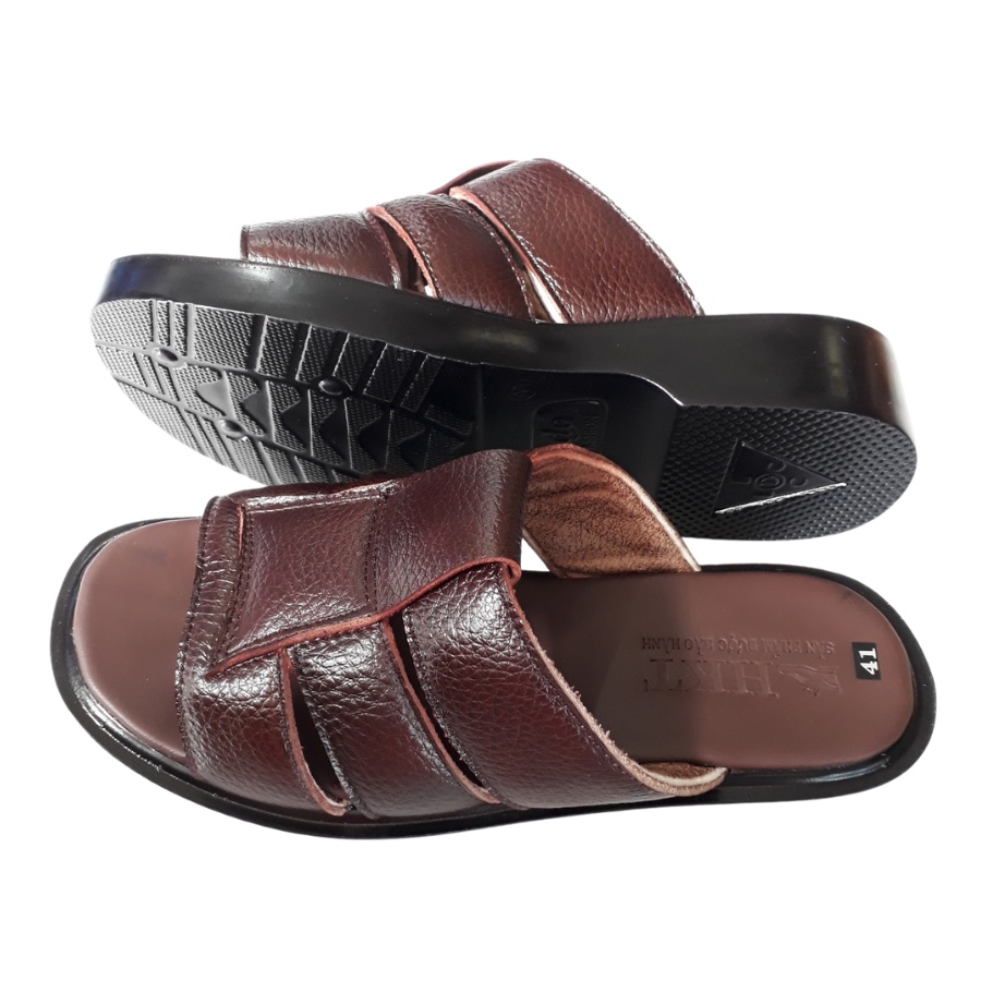 Dép Nam Da Bò Thật Cao Cấp HKT Shop DNA833