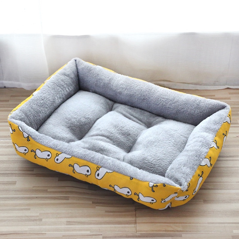 Đệm cho chó mèo lót lông ấm áp hình chữ nhật nhiều màu sắc kích thước có thể kết hợp thảm mùa hè chống xê dịch