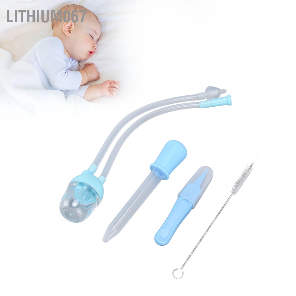 Lithium067 5 cái Máy hút mũi cho trẻ sơ sinh Ngăn ngừa chảy ngược nước Làm sạch bé Dụng cụ chăm sóc Màu xanh