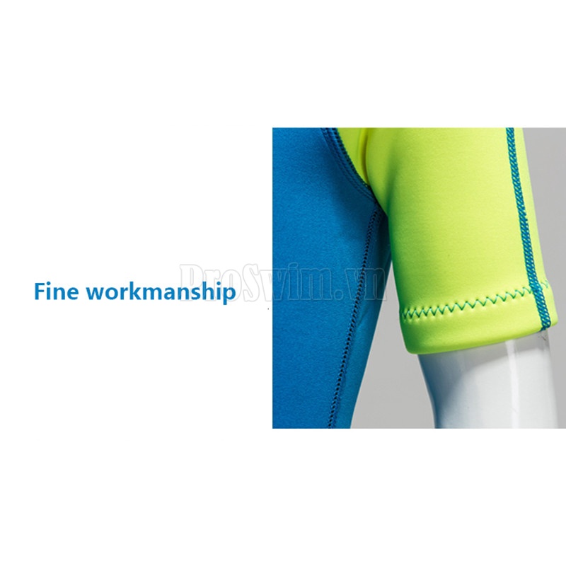 Bộ Bơi Giữ Nhiệt Cho Bé Trai  Sbart 1036 Trẻ Em - Xanh