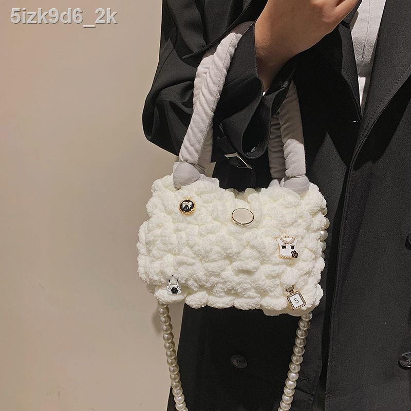 Túi mây marshmallow tự làm dệt tay biểu tượng chất liệu len món quà cho bạn gái và