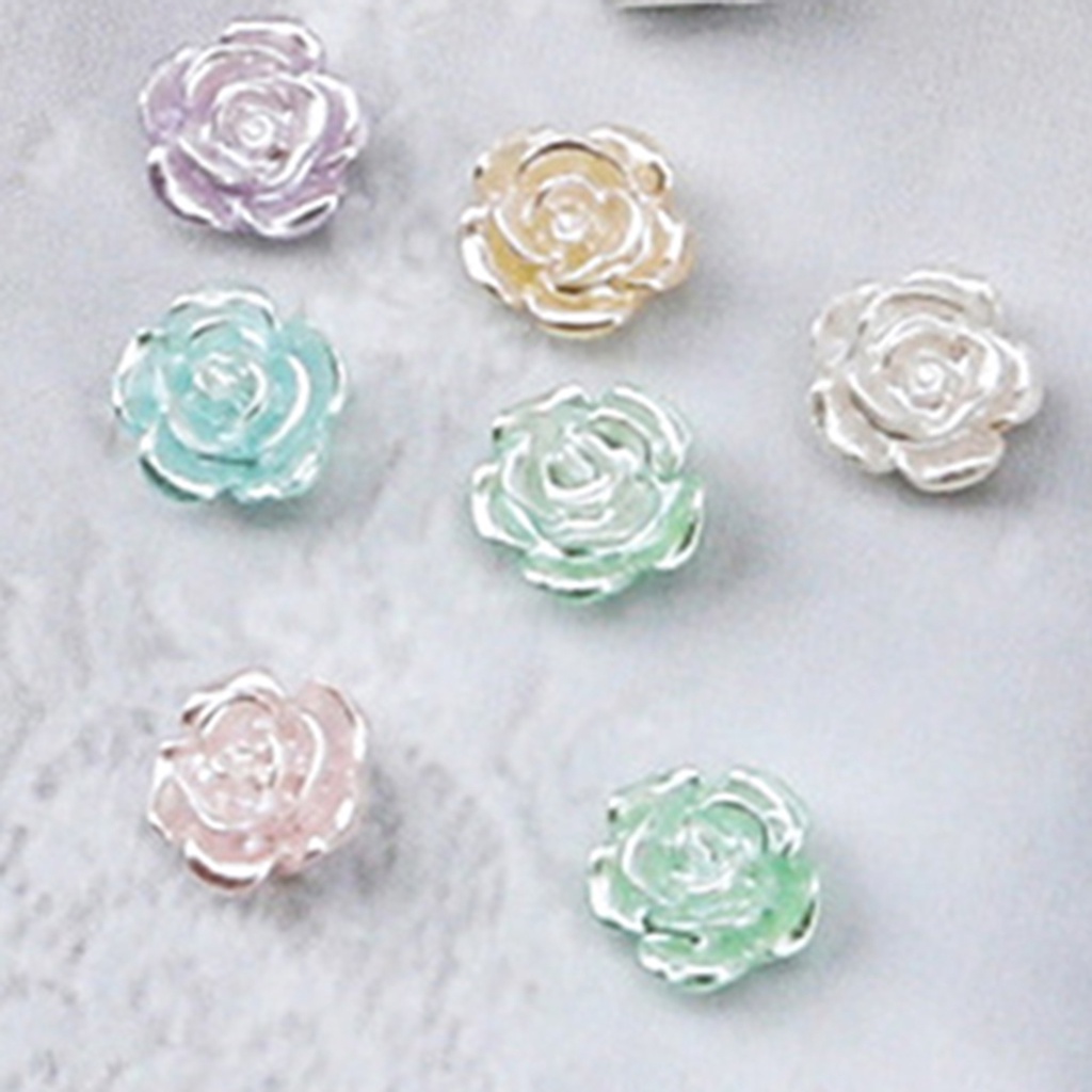 Set 50 Hoa Trà Trang Trí Móng Tay DIY Nhẹ Nhàng Tinh Tế Cho Nữ