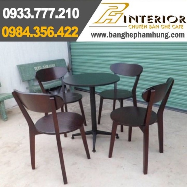 Bàn ghế cafe sofa gỗ