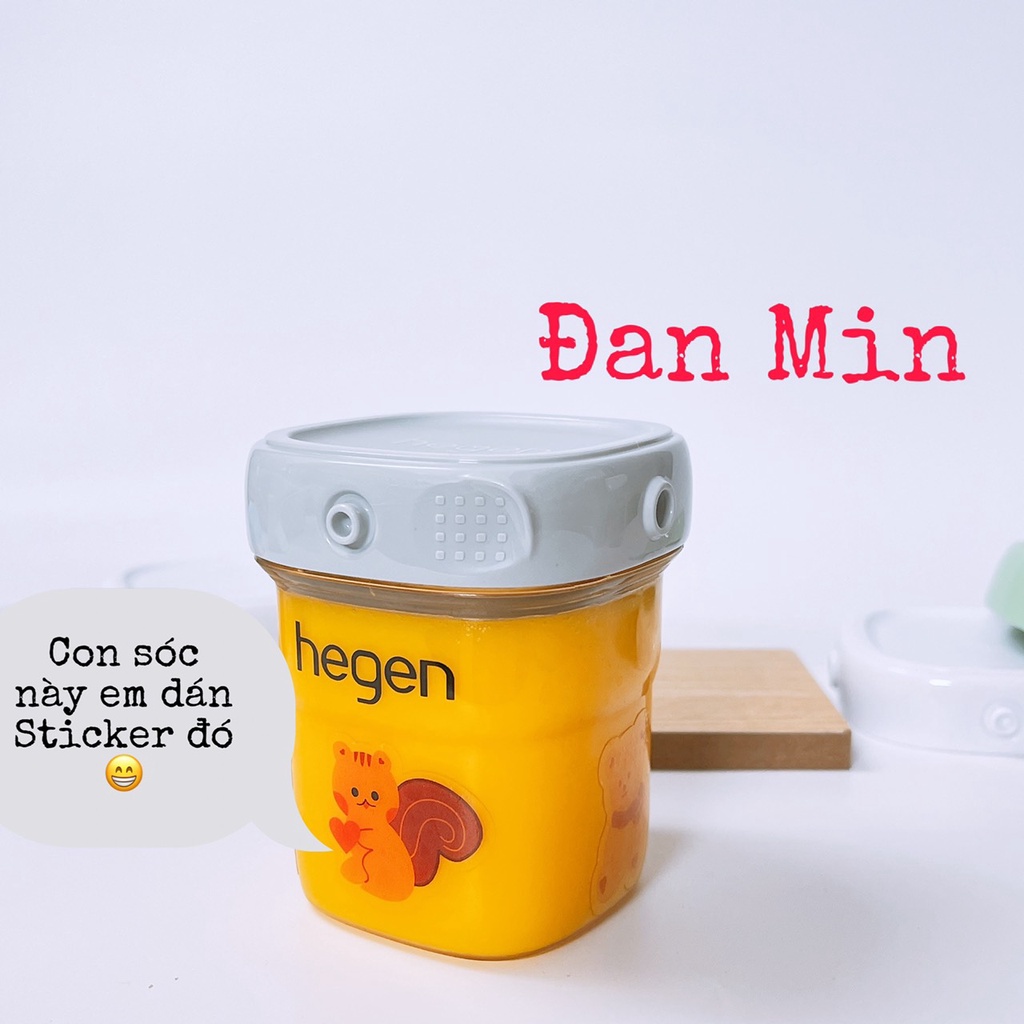 Nắp trữ sữa hegen, nắp đậy bình sữa hegen màu xanh hồng trắng xám chính hãng