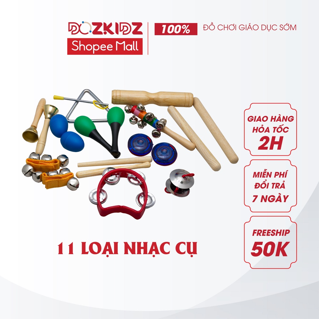 Đồ chơi âm nhạc - Giáo cụ âm nhạc Montessori 11 Chi Tiết - DOZKIDZ