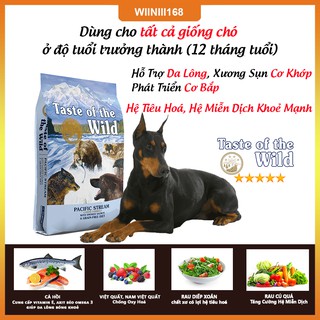 Thức Ăn Cho Chó Doberman Taste Of The Wild Bao 500g - Pacific Stream Cá Hồi Xông Khói, Rau Củ Quả