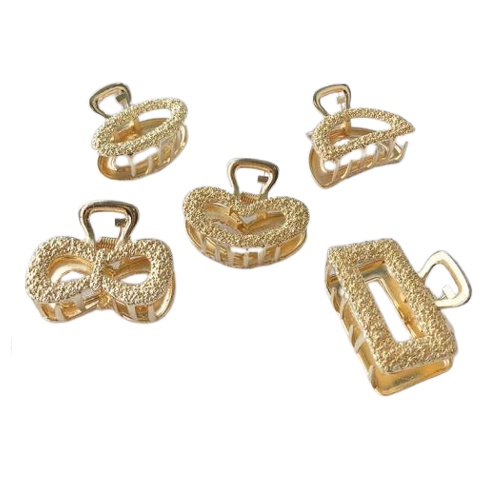 Set 5 Kẹp Tóc Càng Cua Hàn Quốc Xi Vàng Cực Đẹp Siêu Xinh