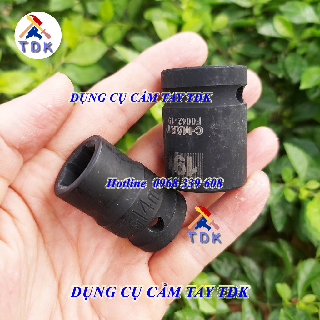 Khẩu đen ngắn 1/2 inch, đầu tuýp chính hãng CMART