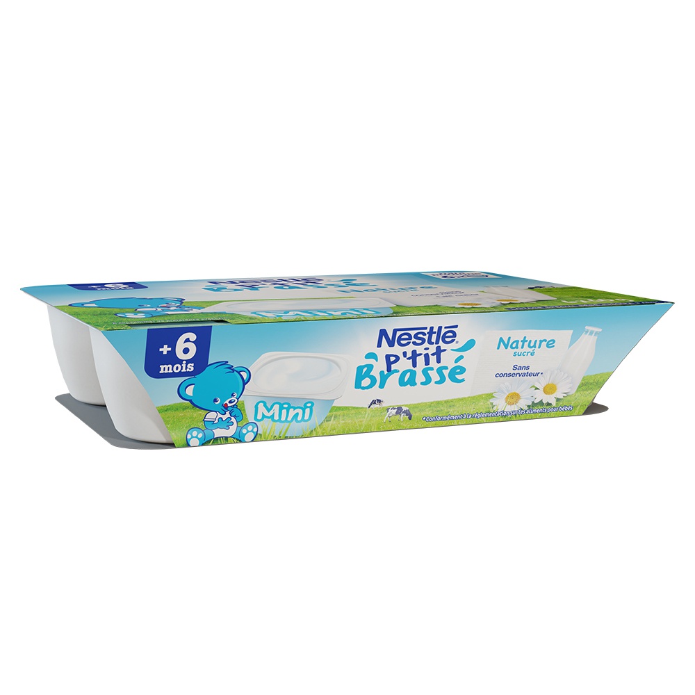 Sữa chua P'TIT BRASSE Vị Tự nhiên 6x60g