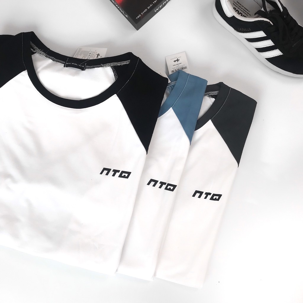 Áo thun nam nữ ngắn tay Raglan NTQ - Áo thun cộc tay Unisex form rộng Local Brand